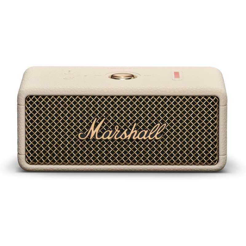 Портативна Bluetooth Колонка Marshall Emberton III: 32 Години, IP67, Чорна з Латунню. (Кремовий)