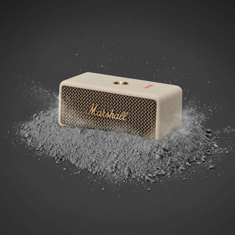 Портативна Bluetooth Колонка Marshall Emberton III: 32 Години, IP67, Чорна з Латунню. (Кремовий)