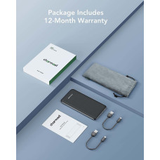 Повербанк Charmast 26800mAh (99Wh): Портативна зарядна станція, 4 виходи, дозволений у літаку. (Чорний)
