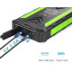Бездротовий Сонячний Повербанк OIMYE 36000 mAh: USB/Type-C, IP66. (Чорний)