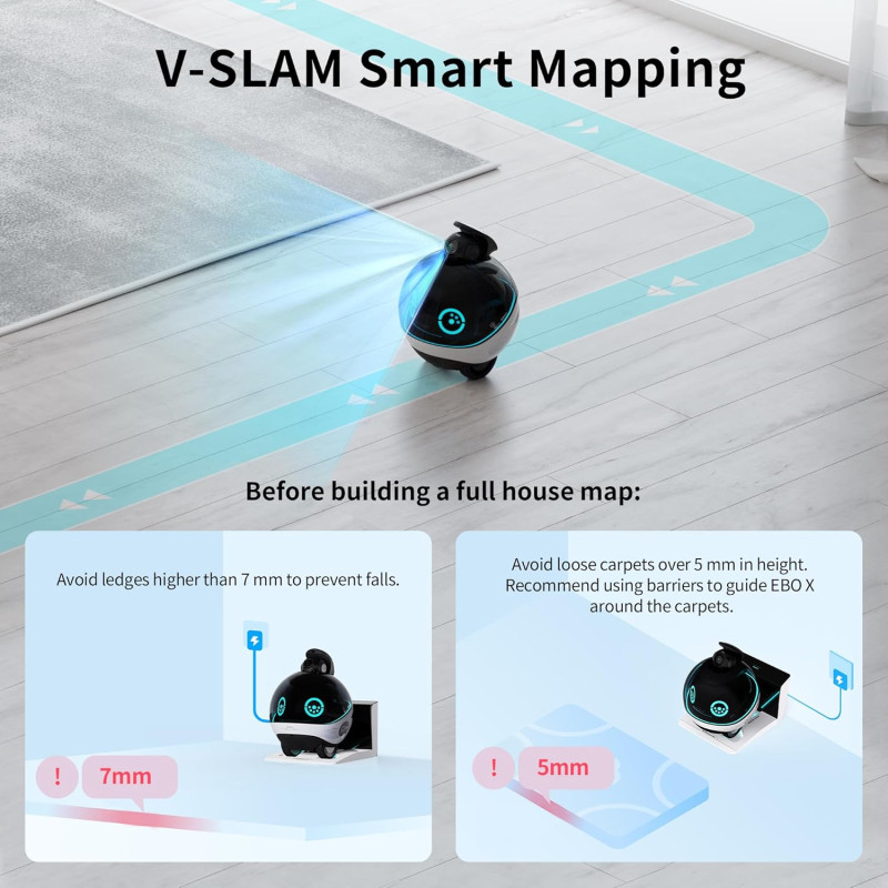 Розумний Мобільний Робот-Охоронець Enabot EBO X з 4K Камерою та AI Навігацією. (Чорний)