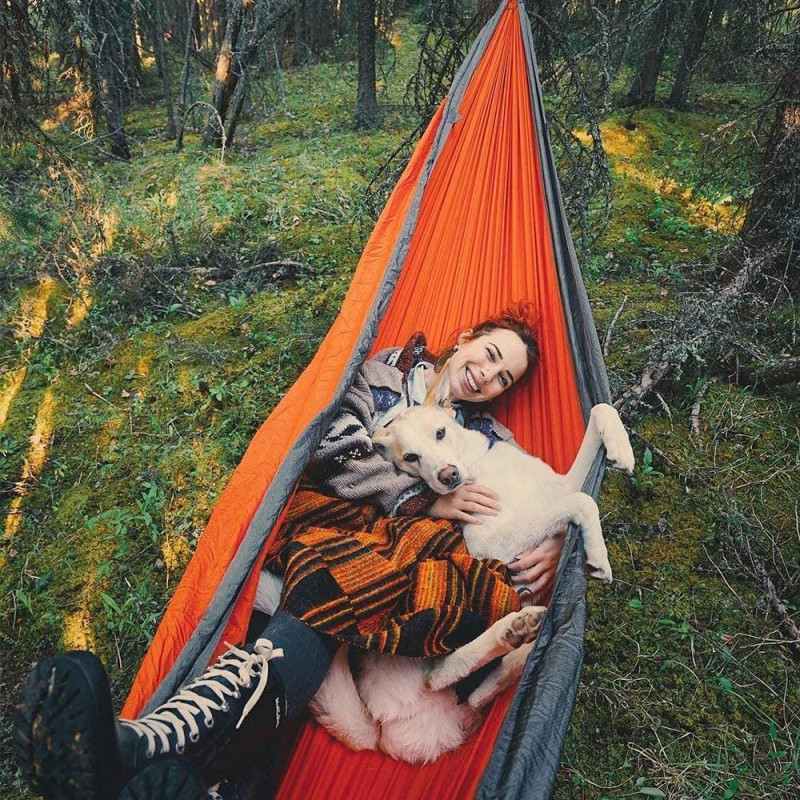 Надлегкий туристичний гамак Naturefun (275 x 140 см) — Помаранчевий