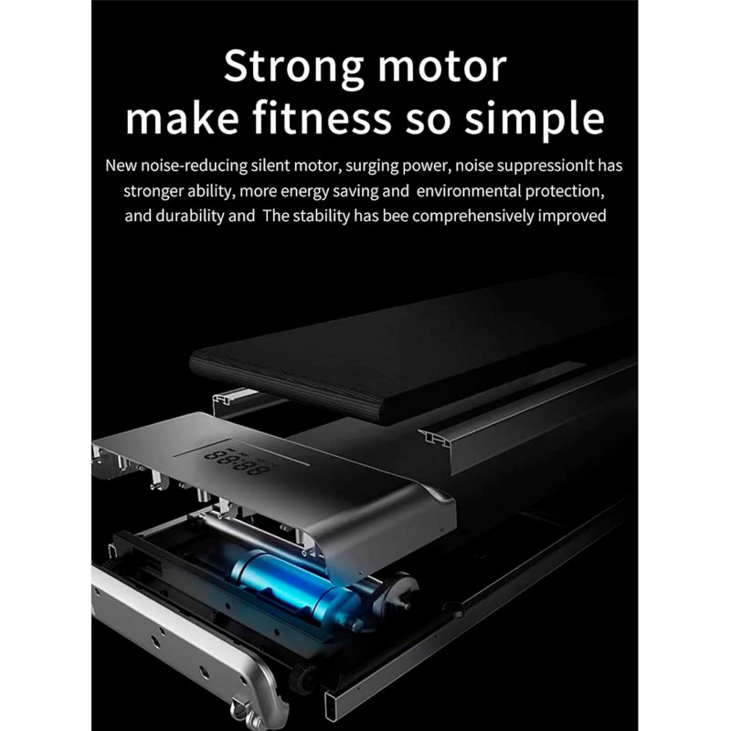 Компактна Бігова Доріжка HomeFitnessCode для Ходьби та Бігу (1-10 км/год). (Чорний)