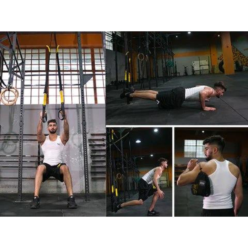 Набір петель TRX Innstar Professional: Професійний тренажер для слінгу ( Чорний )