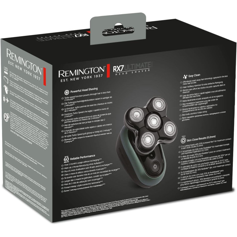 Електробритва для голови Remington RX7 Ultimate Series: Turbo Boost та 5 головок