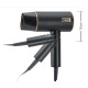 Фен для волосся Lebenlang Ion: Потужний 2100 Вт, складаний, з іонізацією (Чорно-золотистий)