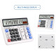 Настільний Калькулятор Osalo OS-2135 PRO N3: 12-розрядний, Великий LCD та Сонячне Живлення ( Білий )