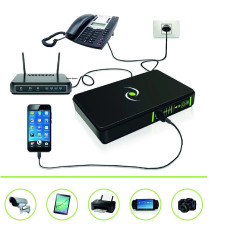 ДБЖ Tecnoware Mini UPS Era Plus DC 8800 mAh з PoE (5V/9V/12V). (Чорний)