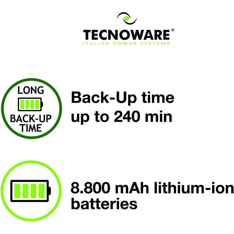 ДБЖ Tecnoware Mini UPS Era Plus DC 8800 mAh з PoE (5V/9V/12V). (Чорний)