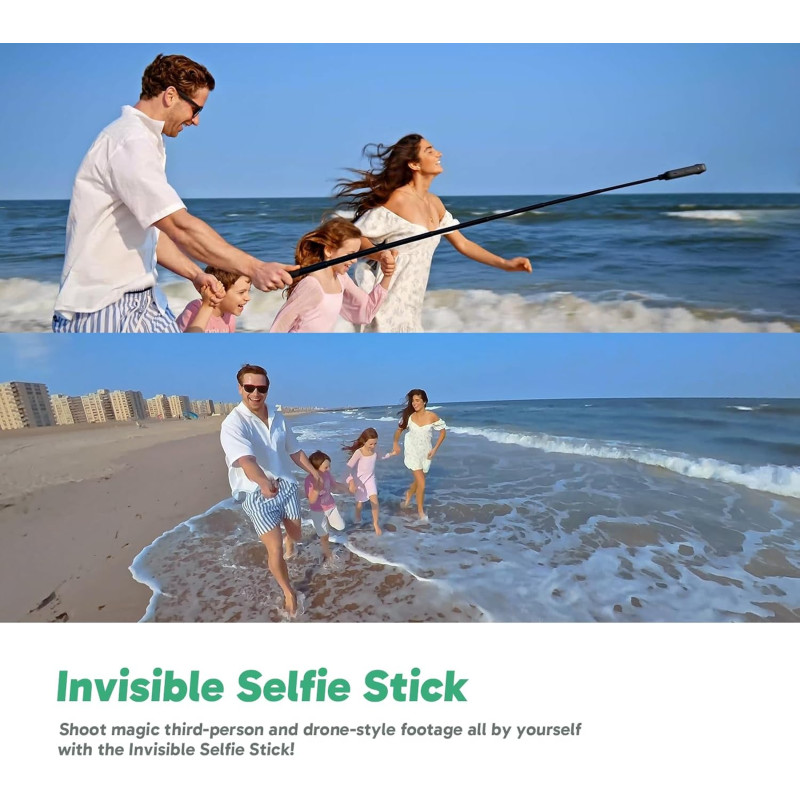 Akaso 360° Creator Set: Екшн-Камера 5.7K, Невидима Селфі-Палиця, AI-Відстеження (Сірий)