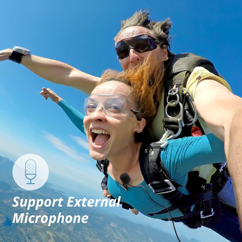 Екшн-Камера Akaso Brave 4 Pro 4K 20MP: Подвійний Екран, EIS Стабілізація, 170° Кут (Сірий)